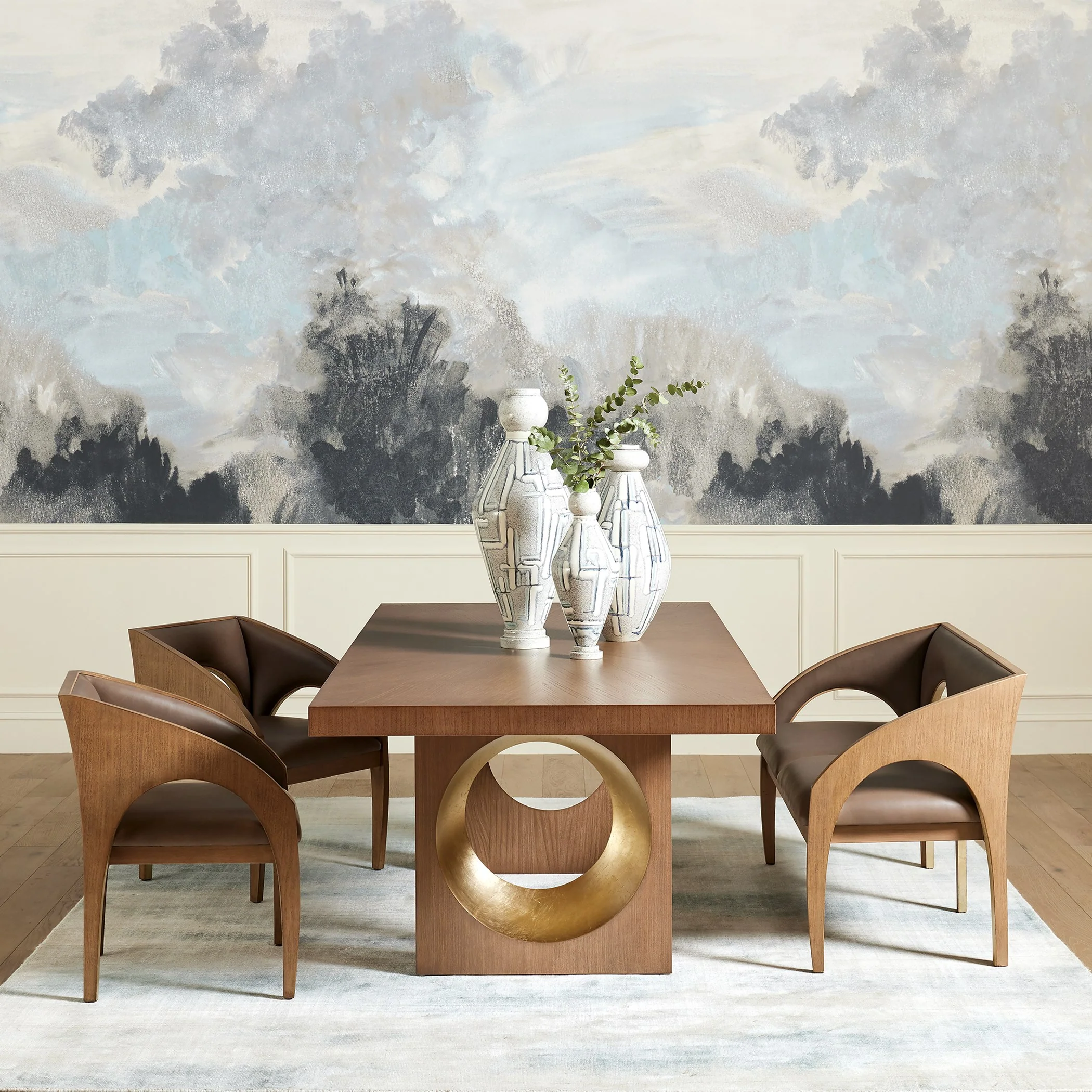Global Views Arches Dining Chair-Nutmeg/Champagne - Image 9