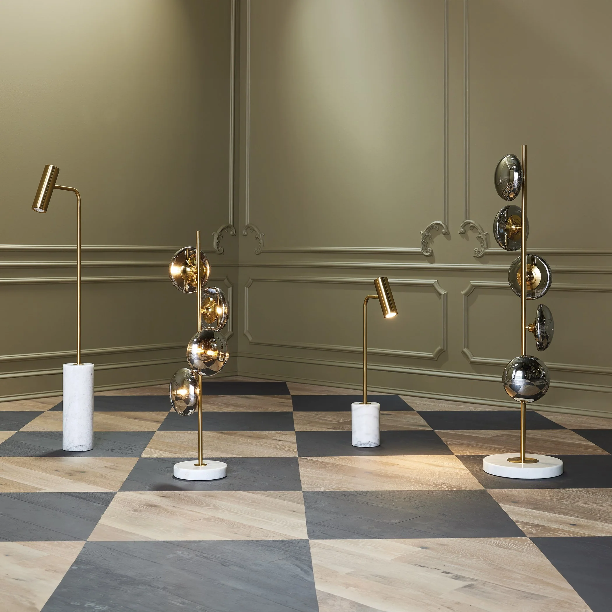 Global Views Stellar Table Lamp oke/Brass - Image 6