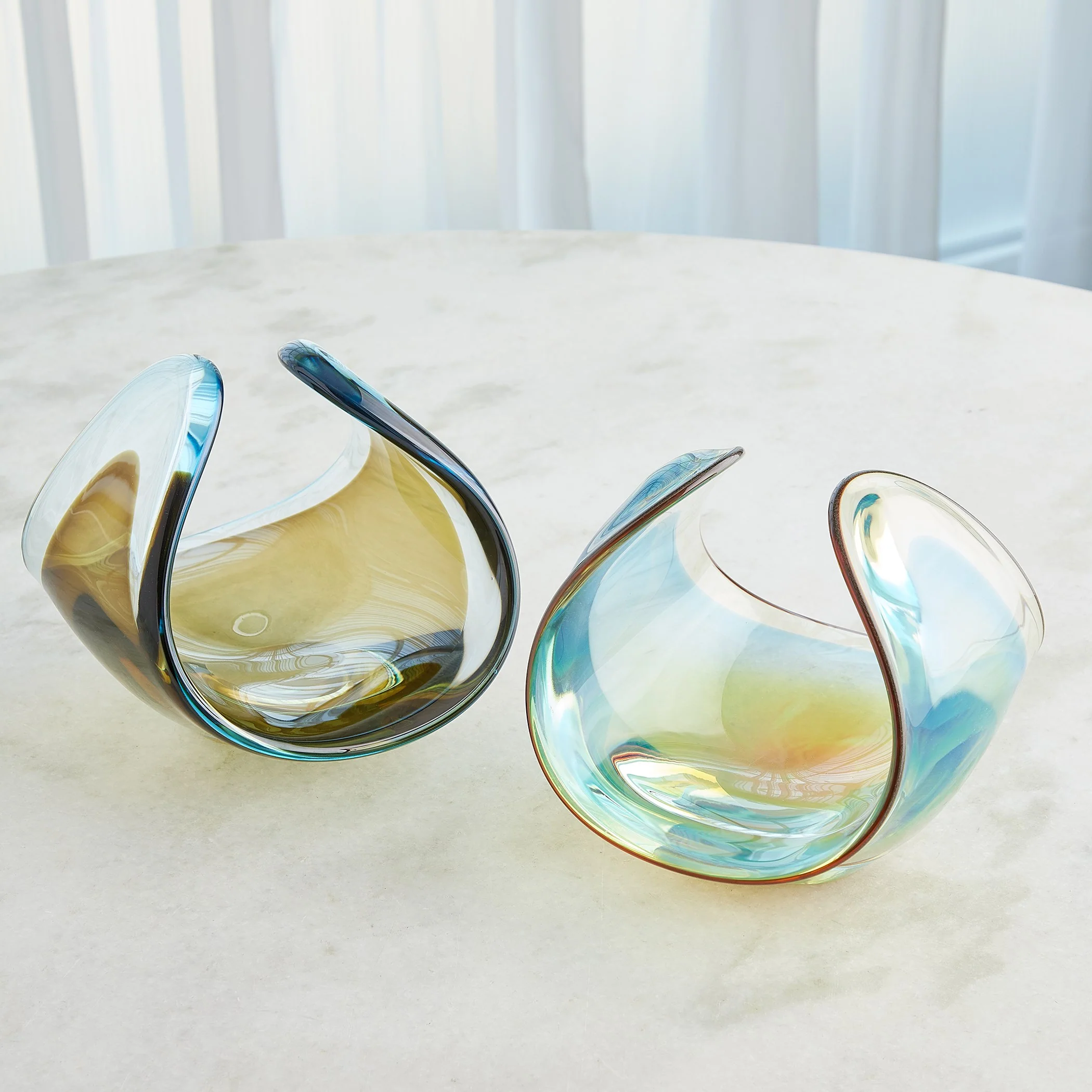 Global Views Turquoise/Beige Bowl - Image 6
